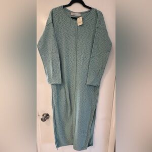 Free People Beach Cozy Light Blue Long Sleeve Dress - New With Tags